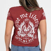 Grunt Style Women's Liberty Or Death V-Neck - Red Plum