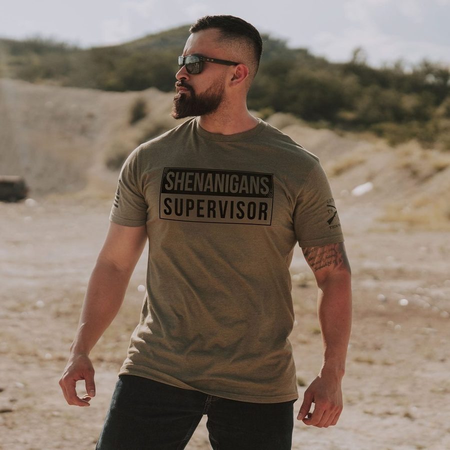 ★激レア★　シャイニングアークス　チーム支給トレーニングシャツ（スタッフ用） Shenanigans Supervisor T-Shirt - Military Green – Grunt Style, LLC