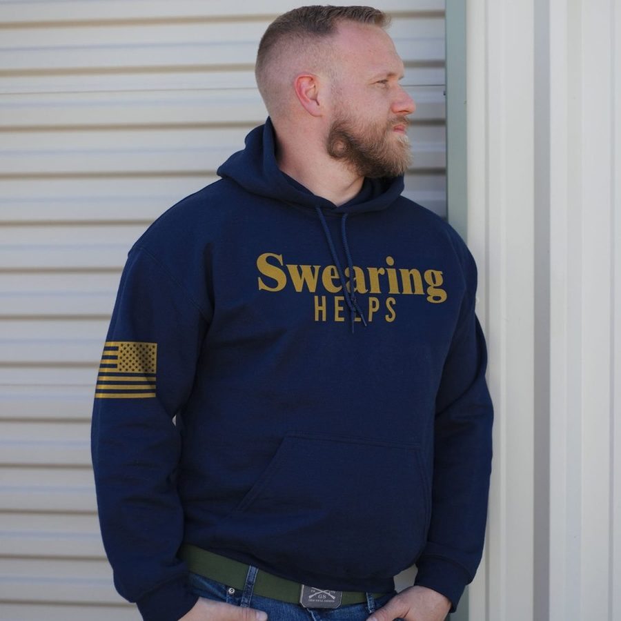 Grunt Style Swearing Helps Hoodie - Navy