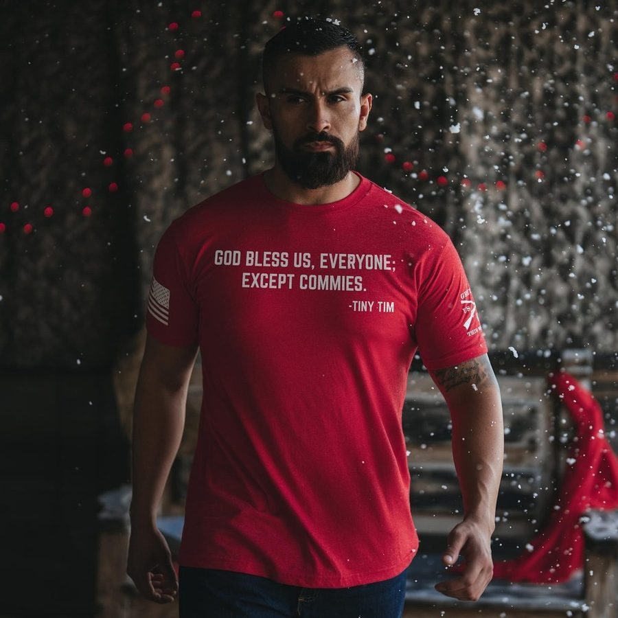 Grunt Style Tiny Tim Anti-Commie T-Shirt - Red