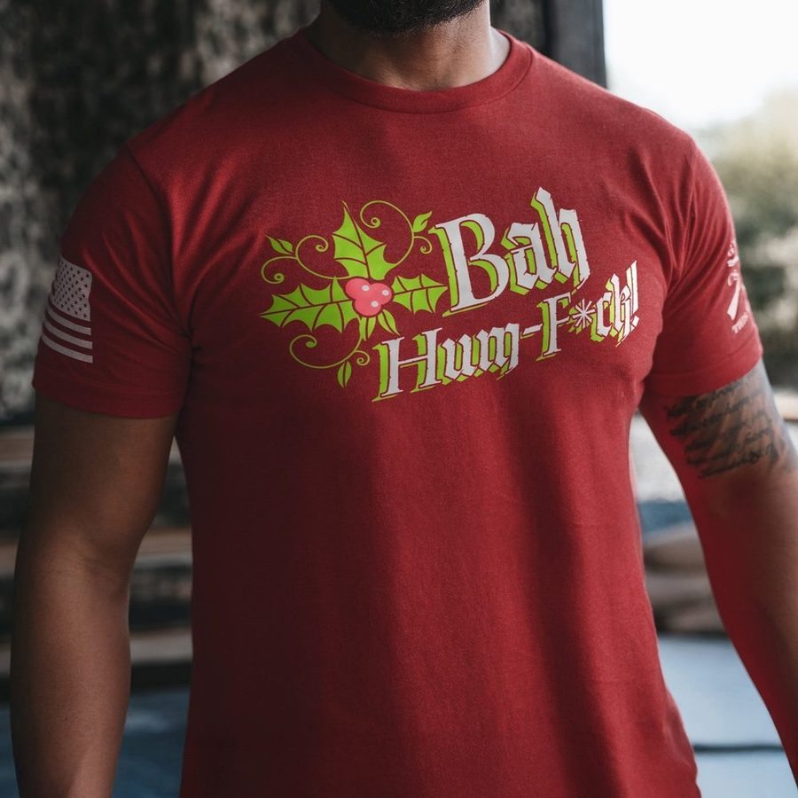 Bah Hum-F*ck T-Shirt - Red Plum – Grunt Style