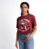 Grunt Style Women's Santa Came Twice Boyfriend Fit T-Shirt - Red Plum