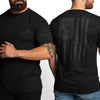 Grunt Style Blackout Betsy Rifle Flag T-Shirt - Black