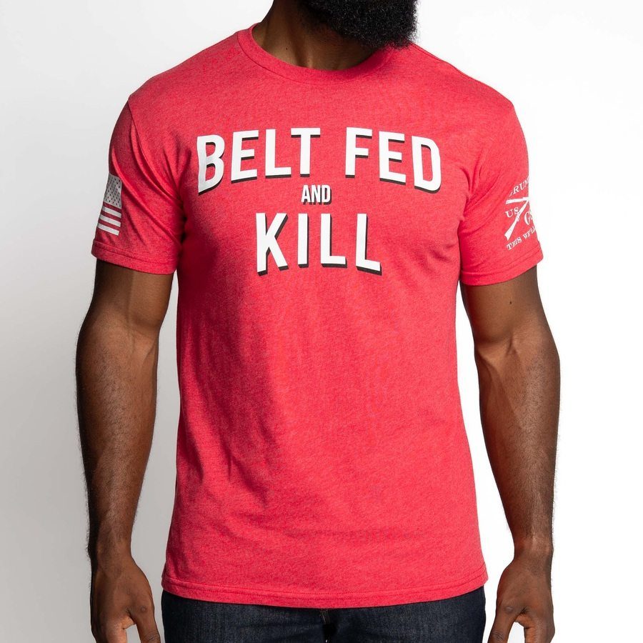 Belt Fed and Kill T-Shirt - Red