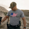 Bennington 1777 Flag T-Shirt - Dark Heather Gray