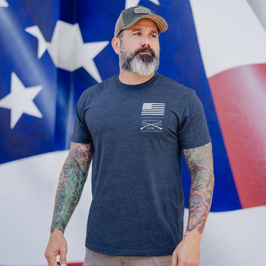 Even Divided T-Shirt - Midnight Navy – Grunt Style, LLC
