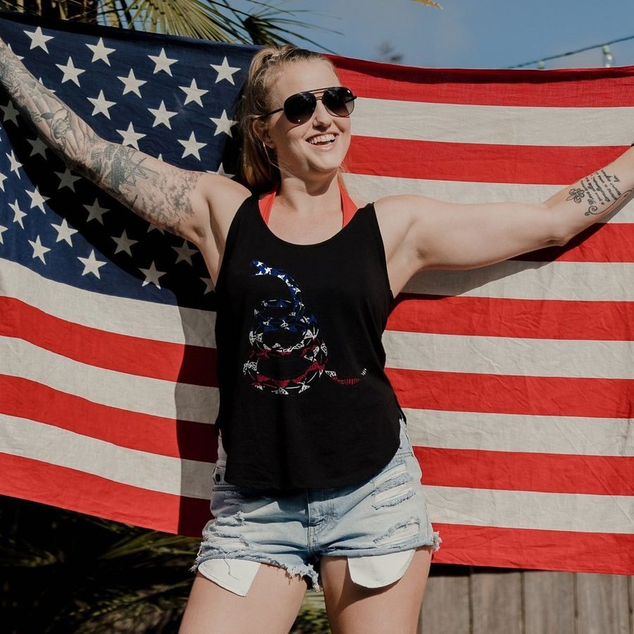 Women's Freedom Gadsden Flowy Tank - Black – Grunt Style