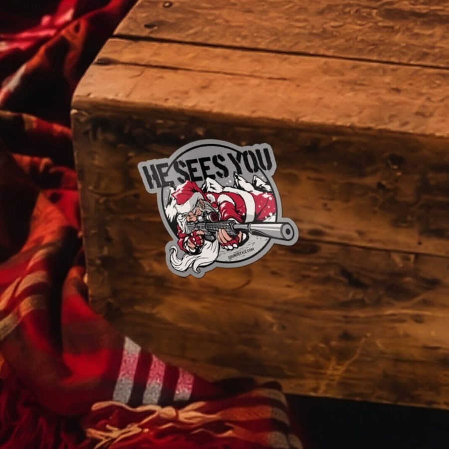 He Sees You Sticker