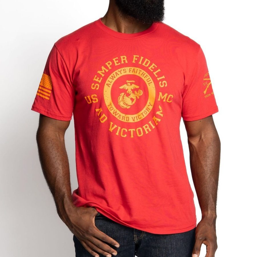 Grunt Style USMC - Toward Victory T-Shirt - Red