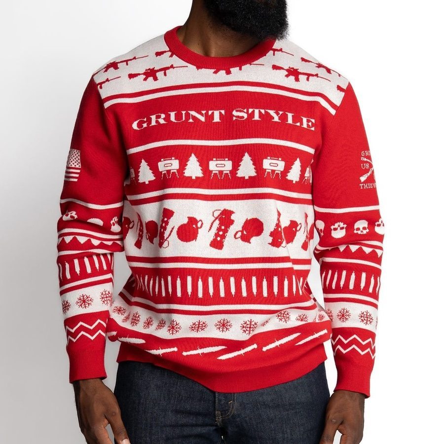 Grunt Style Merry And Armed Christmas Sweater