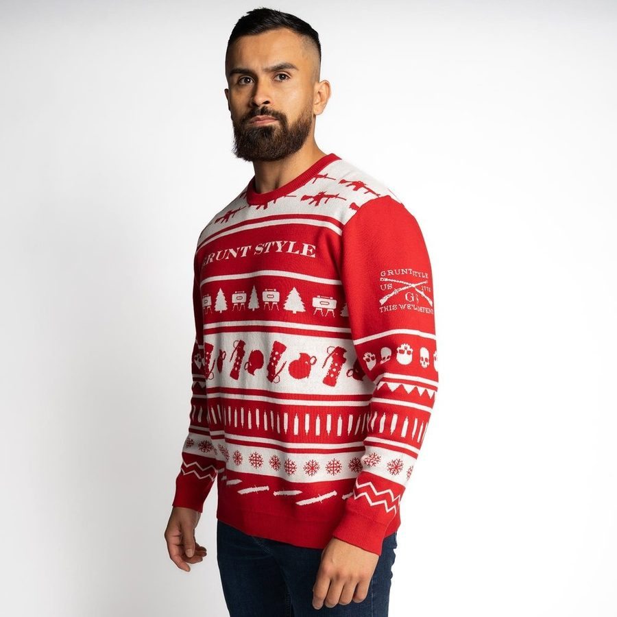 Grunt Style Merry And Armed Christmas Sweater