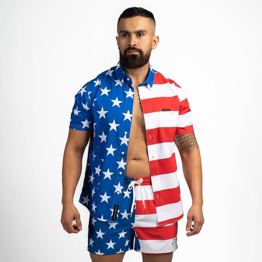 Men's Commander Button Down - American Flag – Grunt Style, LLC