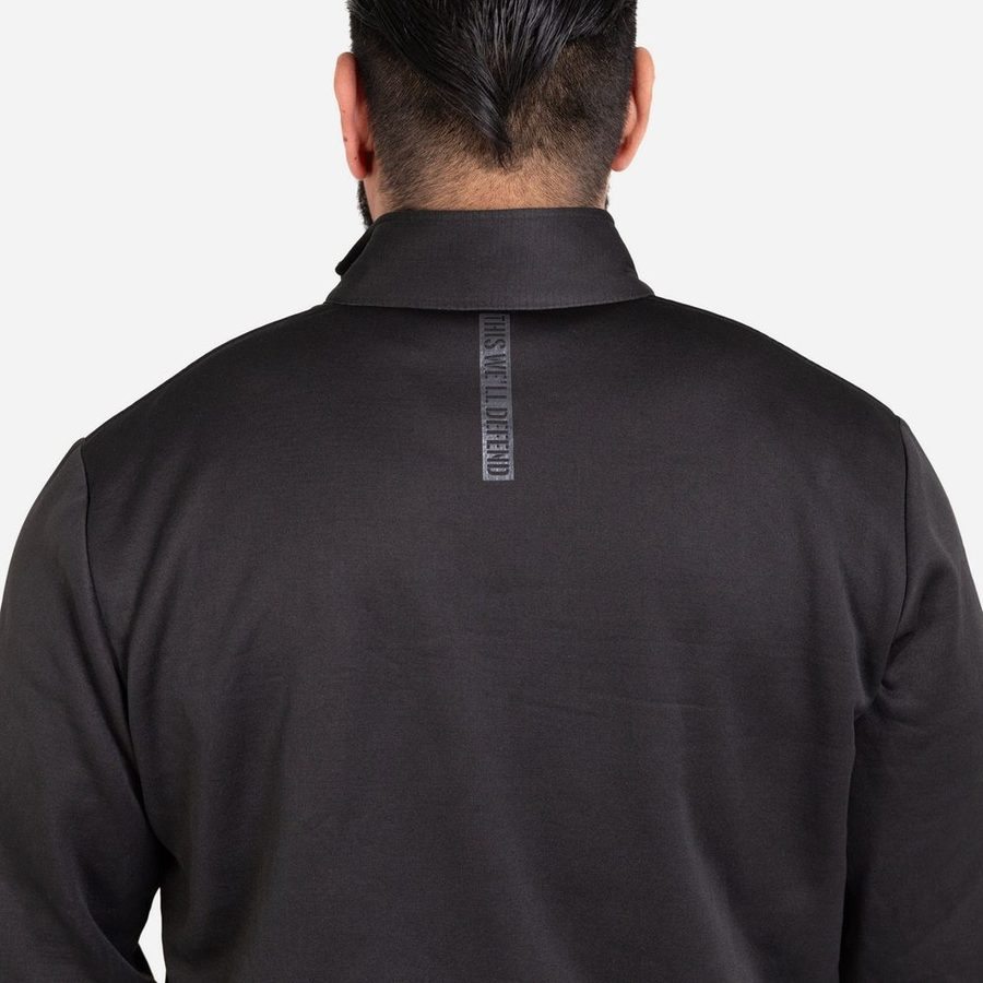 Grunt Style Men's 1/2 Zip Waffle Top - Black