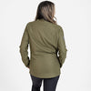 Grunt Style Women's 1/2 Zip Waffle Top - Military Green