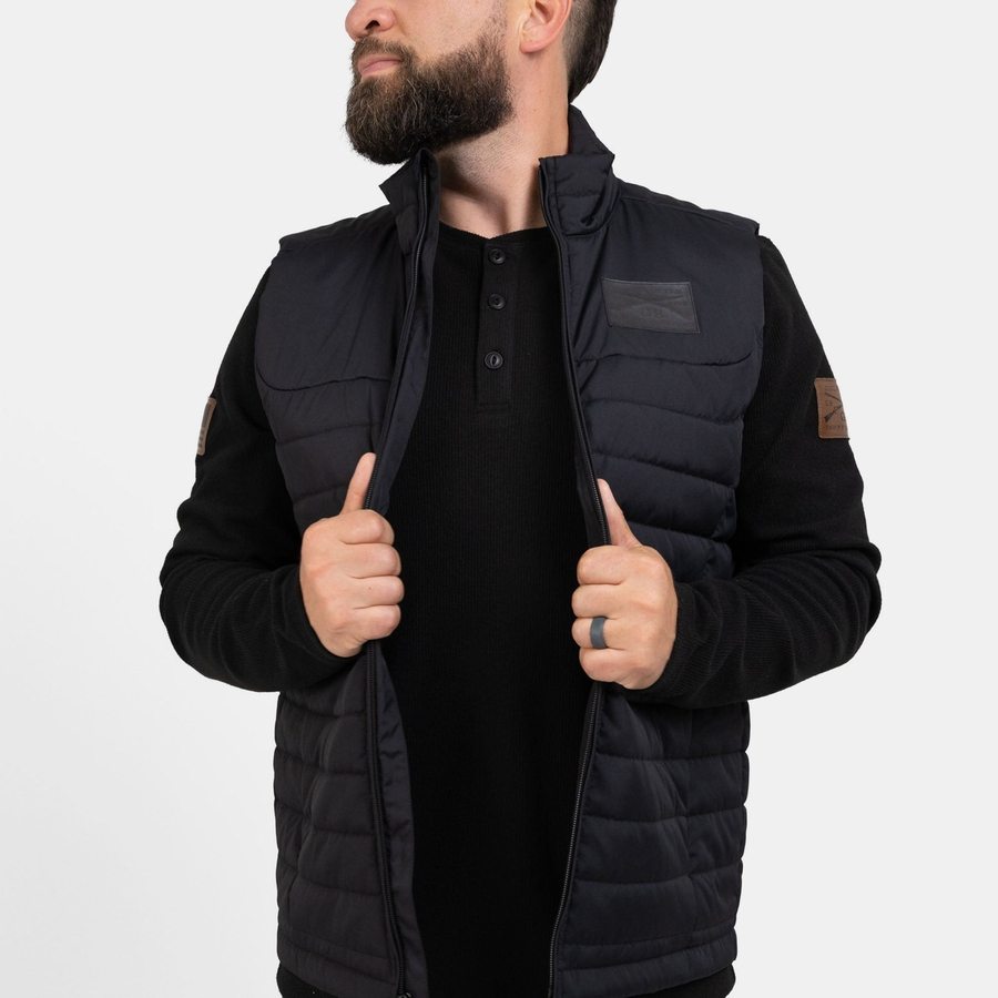 Grunt Style Men's Quilted Vest - Black