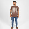 Grunt Style Rifle Flag T-Shirt - Heather Brown