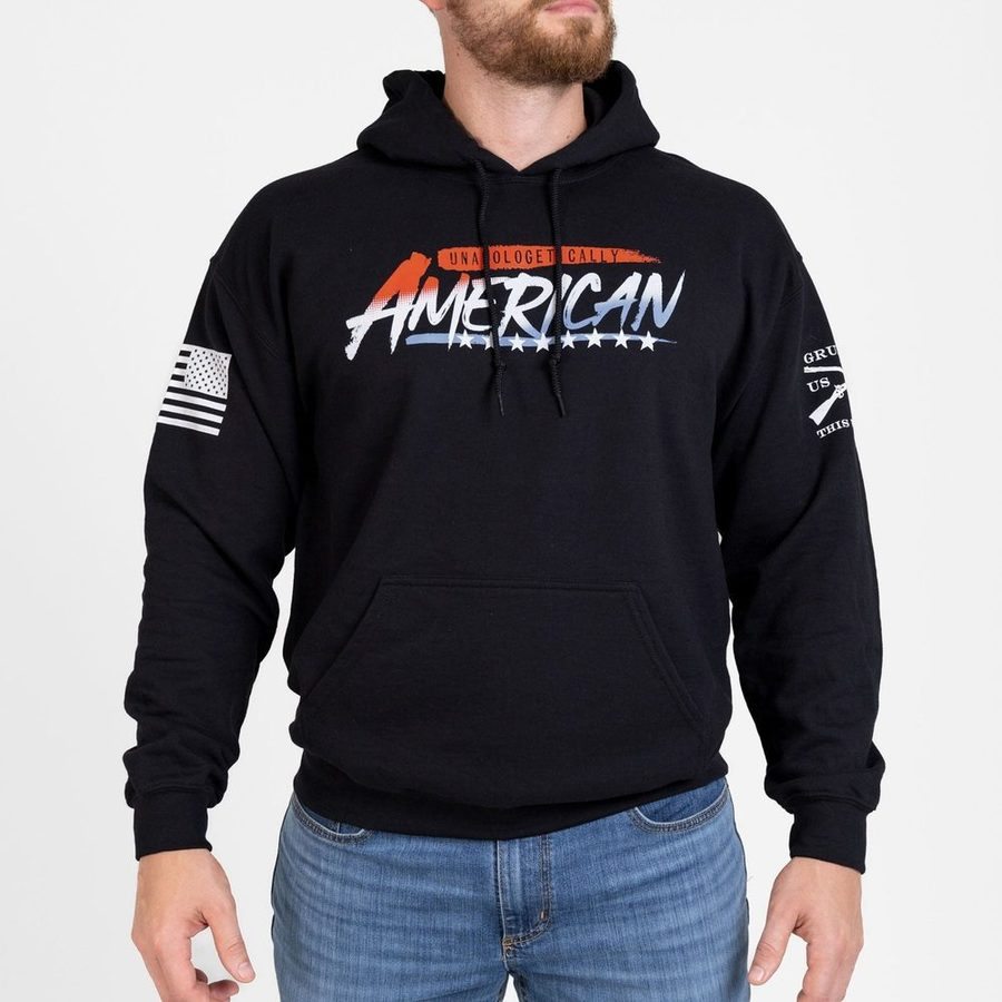 Grunt Style Unapologetically American Hoodie - Black