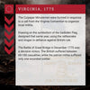 Informational card about the Culpeper Minutemen and Gadsden Flag from Virginia, 1775.