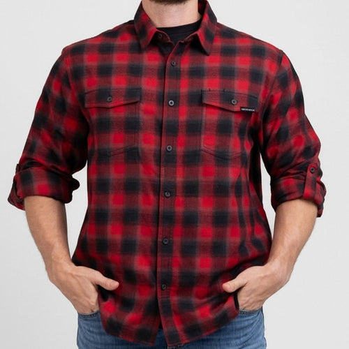 Grunt Style Men's Premium Plaid Flannel - Red