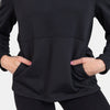 Grunt Style Women's 1/2 Zip Waffle Top - Black
