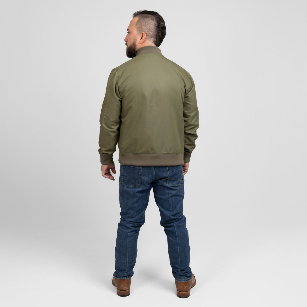 Grunt Style Men's Stealth Bomber Jacket - Military Green