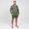 Grunt Style Men's All-Day 1/4 Zip Hoodie - Heather Military Green