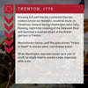 Text about General George Washington's crossing of the Delaware River in 1776 with historical context.