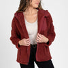 Grunt Style Women's Standard Issue Sherpa Fleece - Red Plum