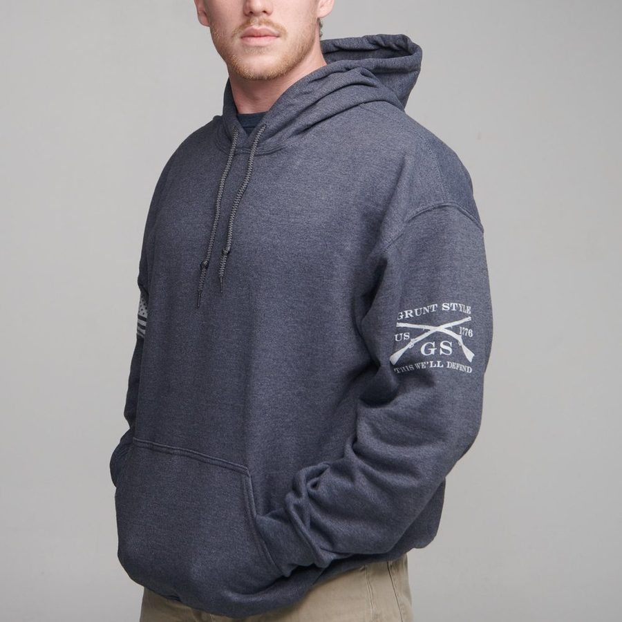 Basic Hoodie - Dark Heather Gray – Grunt Style, LLC