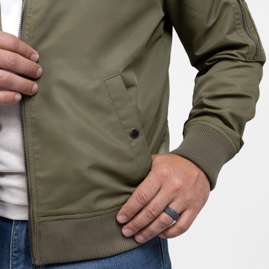 Grunt Style Men's Stealth Bomber Jacket - Military Green