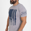 Grunt Style Rifle Flag T-Shirt - Dark Heather Gray