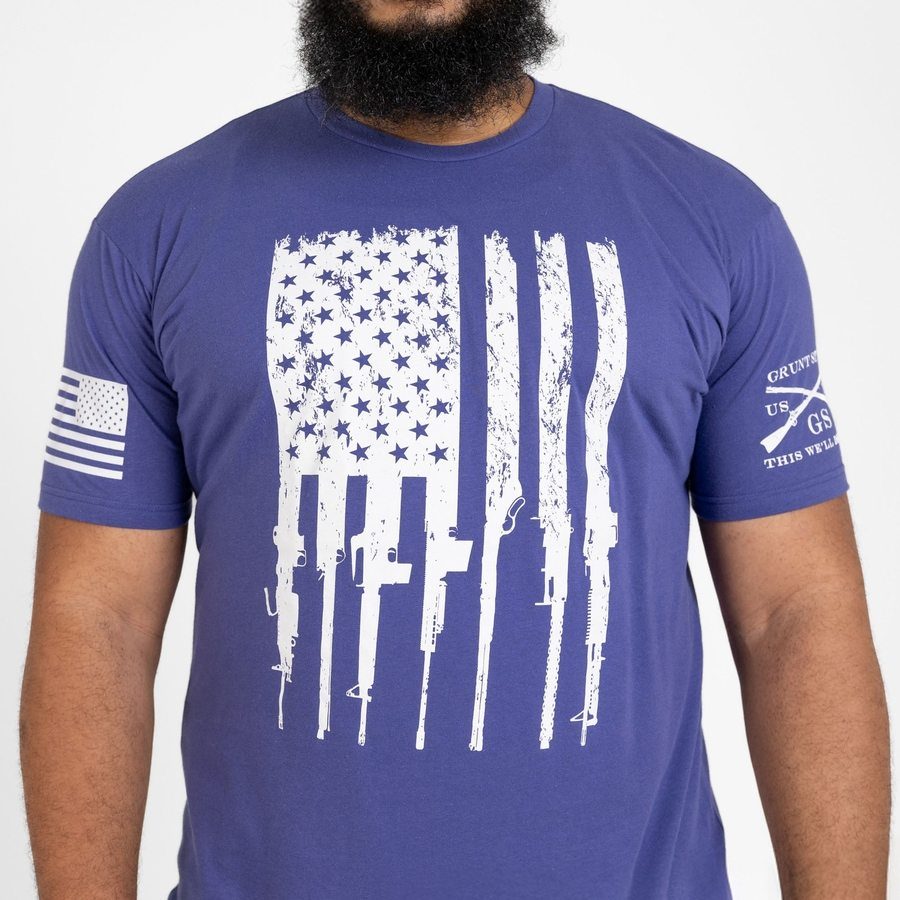 Grunt Style Rifle Flag T-Shirt - Future Dusk