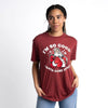 Grunt Style Women's Santa Came Twice Boyfriend Fit T-Shirt - Red Plum