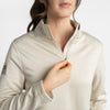 Grunt Style Women's 1/2 Zip Waffle Top - Sand