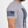 Grunt Style Rifle Flag T-Shirt - Dark Heather Gray