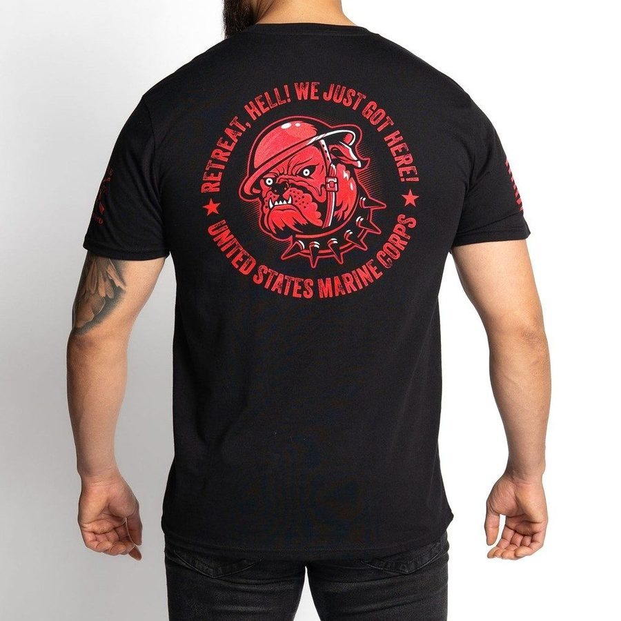 Grunt Style USMC - Retreat, Hell T-Shirt - Black