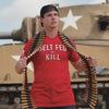 Grunt Style Belt Fed and Kill T-Shirt - Red