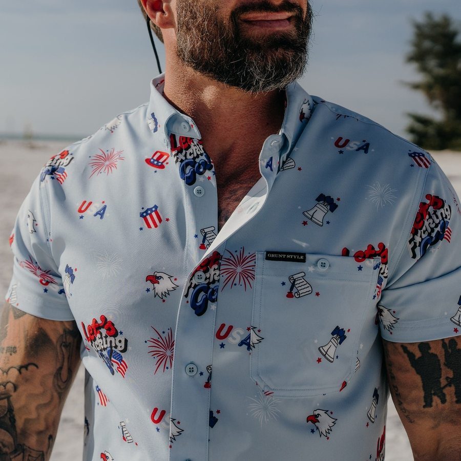 Patriotic Button Downs | Grunt Style Grunt Style, LLC Patriotic Button Downs | Grunt Style Grunt Style, LLC