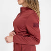 Grunt Style Women's 1/2 Zip Waffle Top - Red Plum