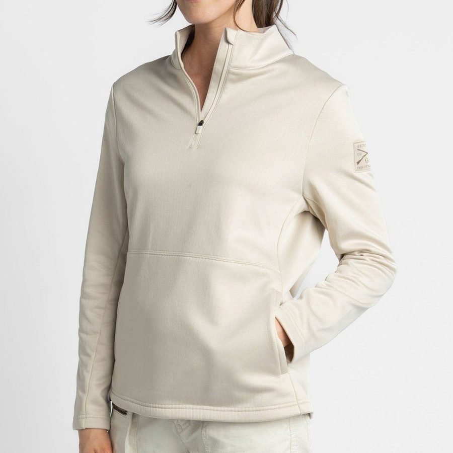 Grunt Style Women's 1/2 Zip Waffle Top - Sand