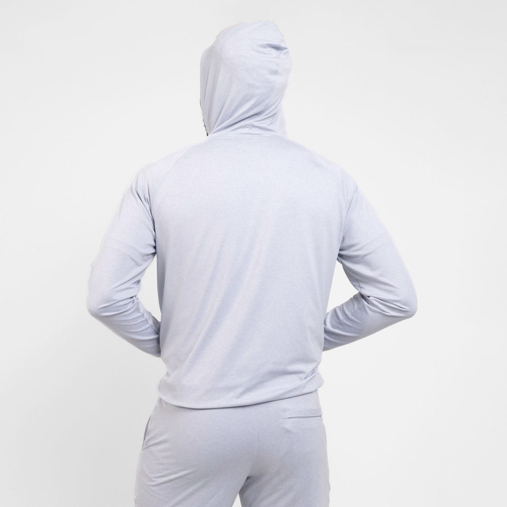 Grunt Style Men's All-Day 1/4 Zip Hoodie - Heather Artic Gray