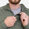 Grunt Style Men's All-Day 1/4 Zip Hoodie - Heather Military Green