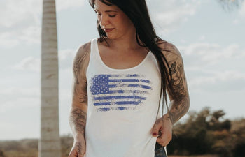 Grunt Style Women's American Vintage Flowy Tank - White tanks