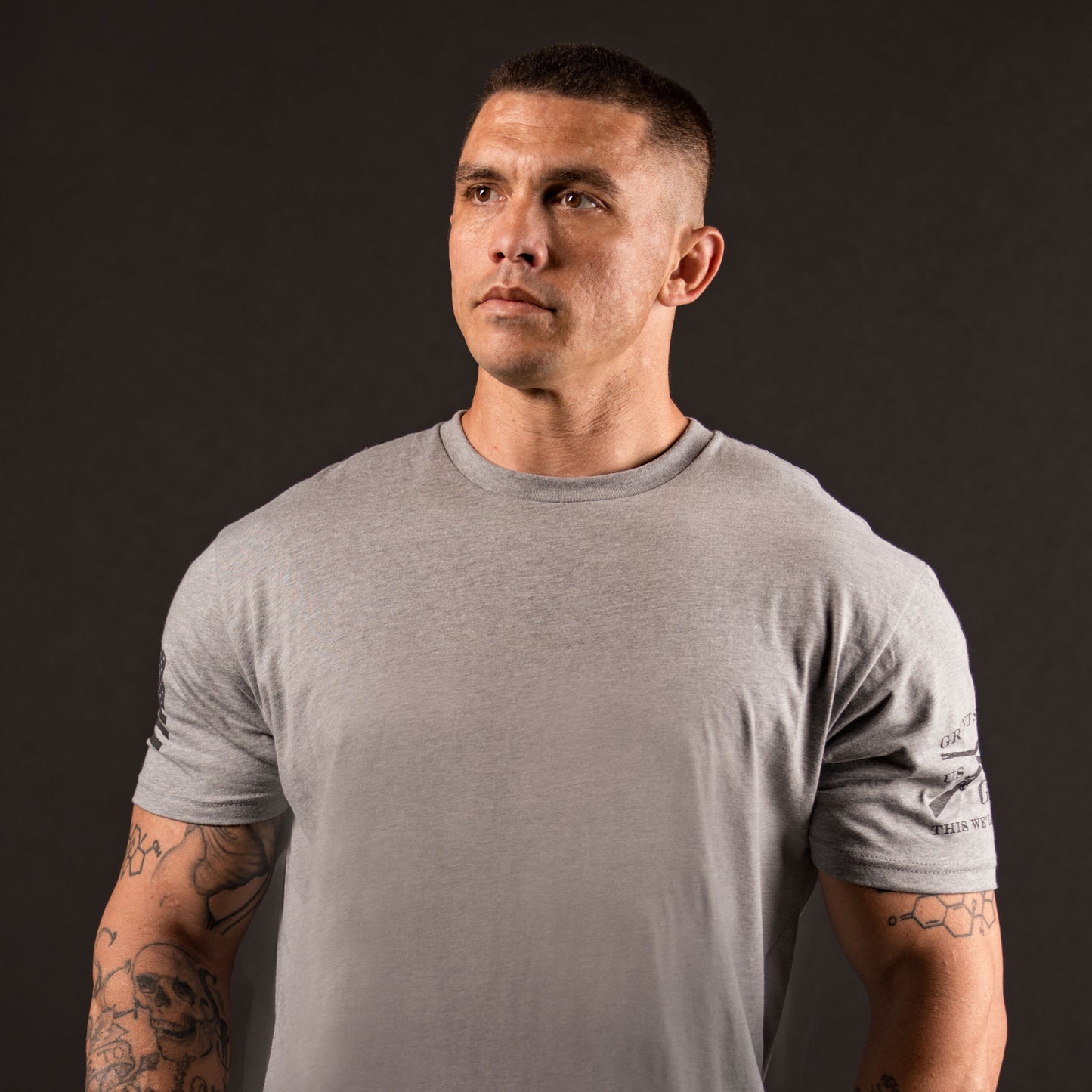 Men's Patriotic Apparel - Grey T-Shirt for Men 