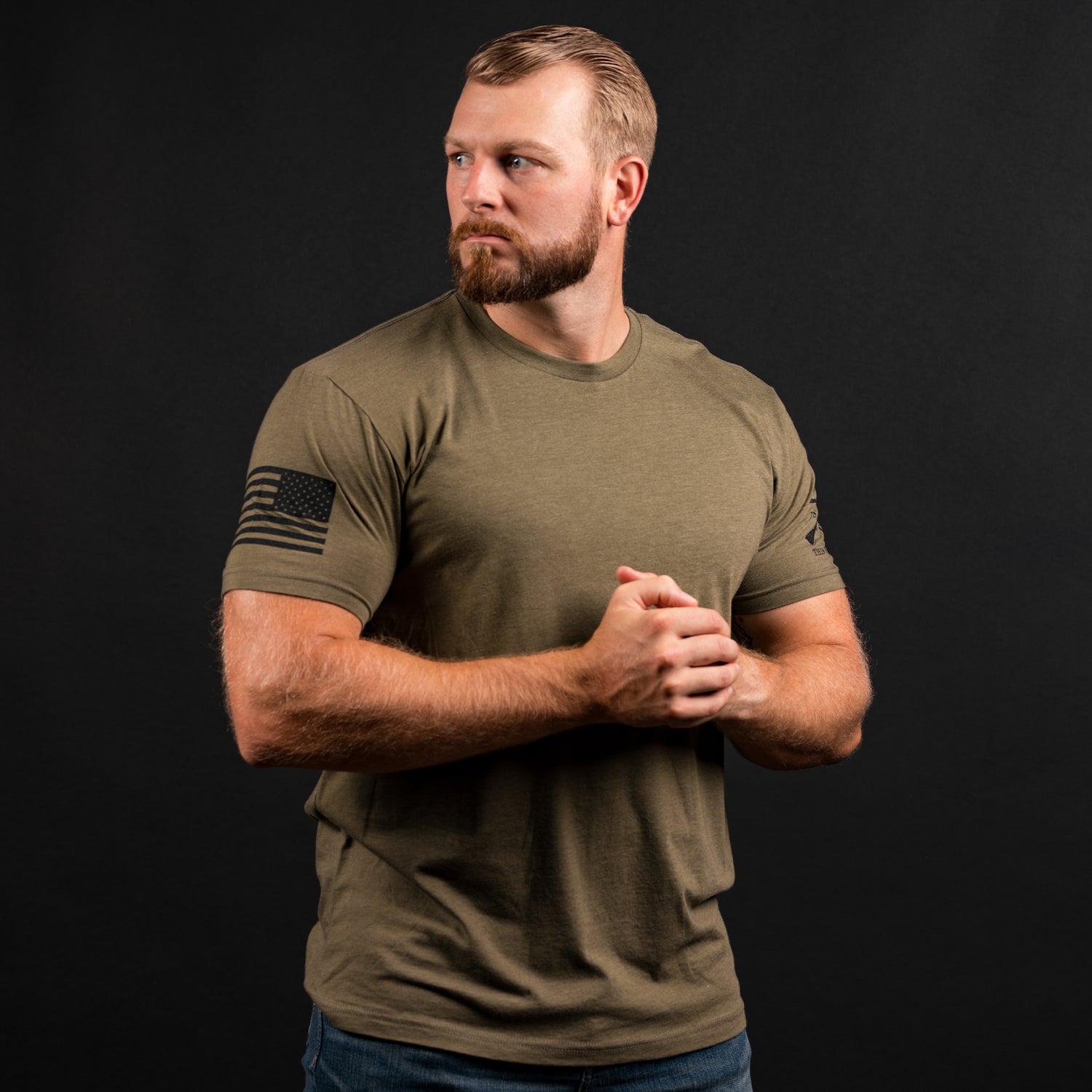 Men's Patriotic Apparel - Basic Green T-Shirt 