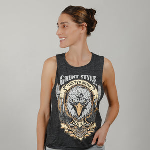 Women's Easy Rider Muscle Tank - Charcoal Black