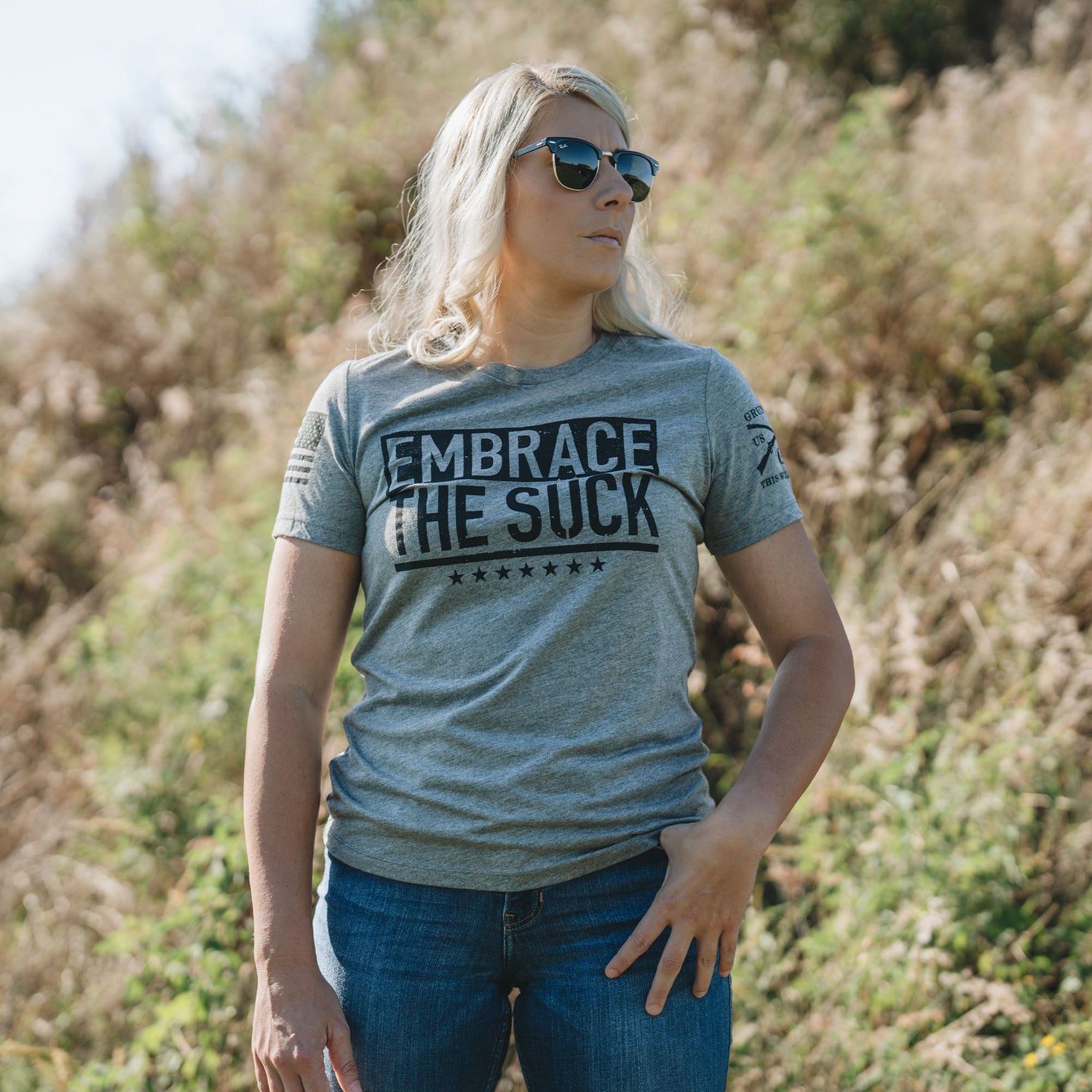 Patriotic Tops for Women - Embrace the Suck 