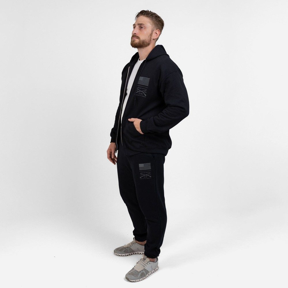 Strength Through Suffering Full-Zip Hoodie - Black