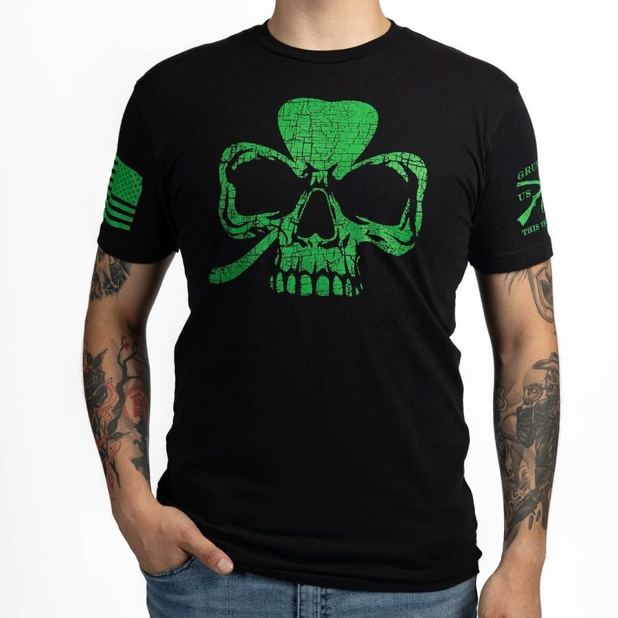 Clover Skull T-Shirt - Black