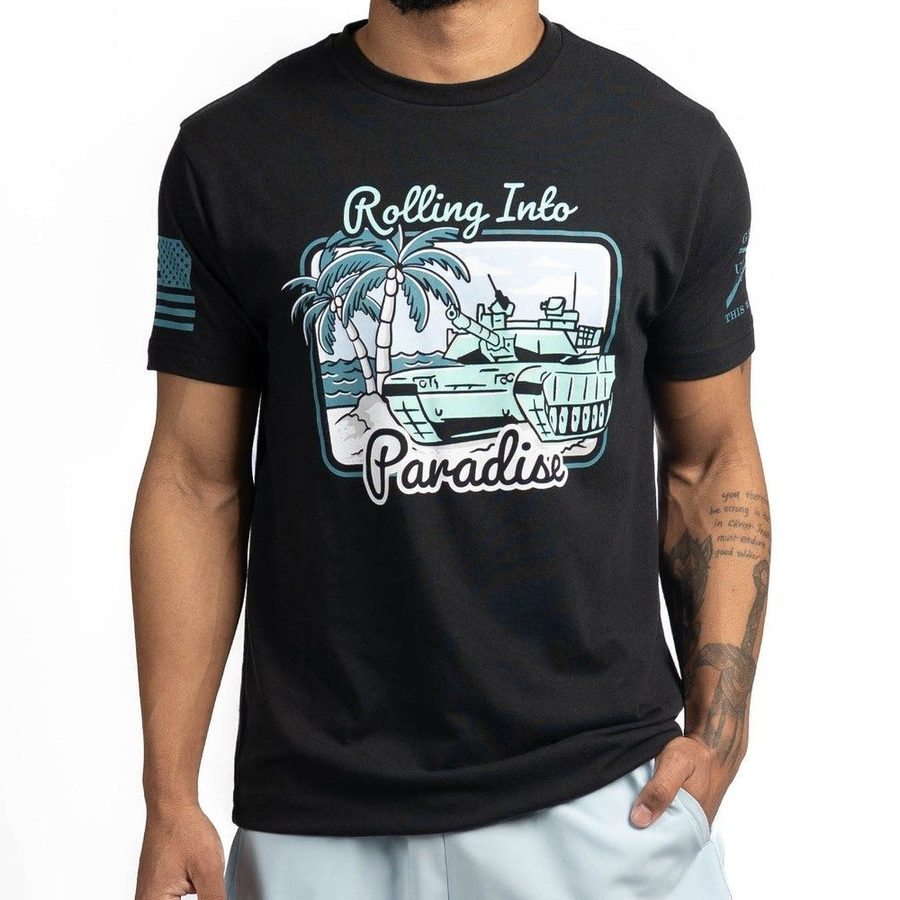 Rolling Into Paradise T-Shirt - Black